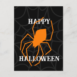 Personalised Halloween Spider Web Invitation Postcard