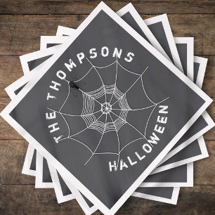 Personalised Halloween Spider Web Party Cocktail Napkin
