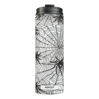 Personalised Halloween Spider Web Thermal Tumbler