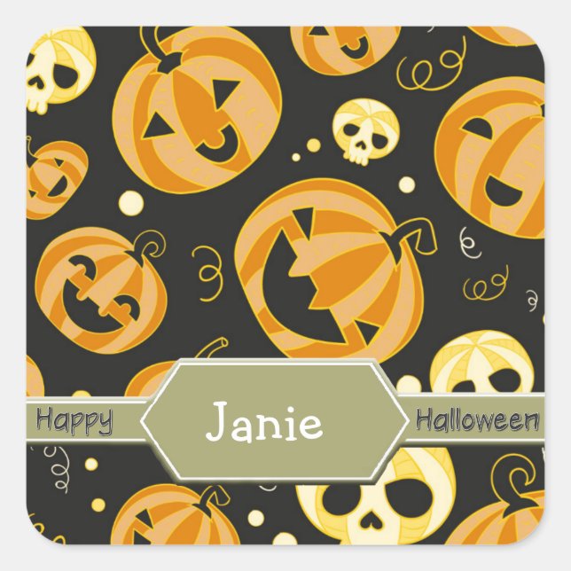 Personalised Halloween Stickers (Front)