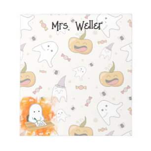 Personalised Halloween Themed Ghost  Notepad