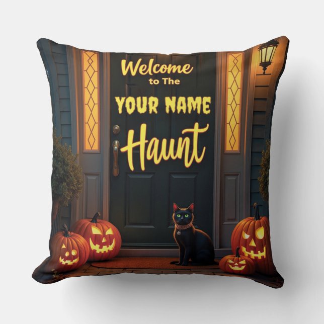 Personalised Halloween Throw Pillow (Front)
