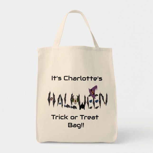 Personalised Halloween Tote Bag (Front)
