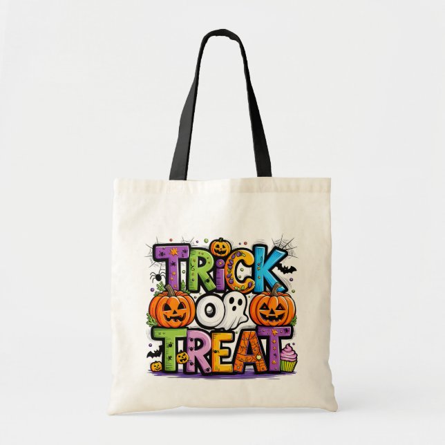 Personalised Halloween Trick or Treat Bag  (Front)