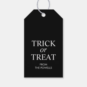 Personalised Halloween Trick or Treat Gift Tags