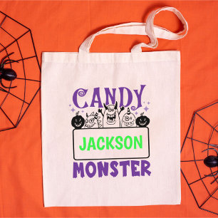Personalised Halloween Trick or Treat Goodie Tote Bag