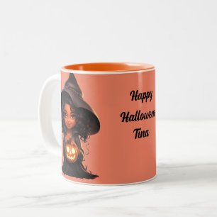 Personalised Halloween Two-Tone Coffee Mug