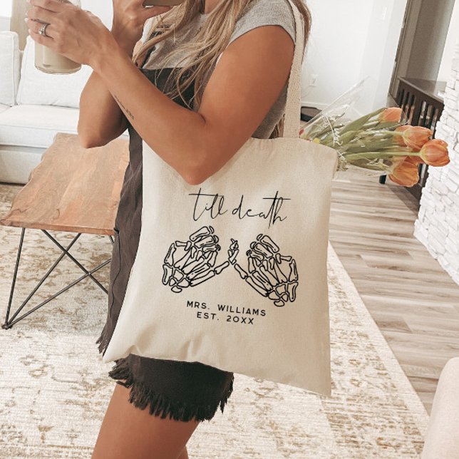 Personalised Halloween Wedding Till Death Tote Bag (Creator Uploaded)