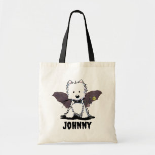 Personalised Halloween Westie Tote Bag
