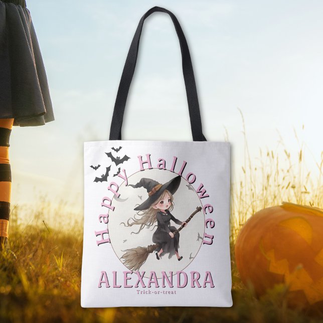 Personalised Halloween Witch Candy Tote Bag (Creator Uploaded)