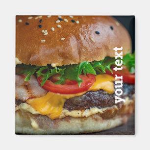 Personalised Hamburger Photo Magnet