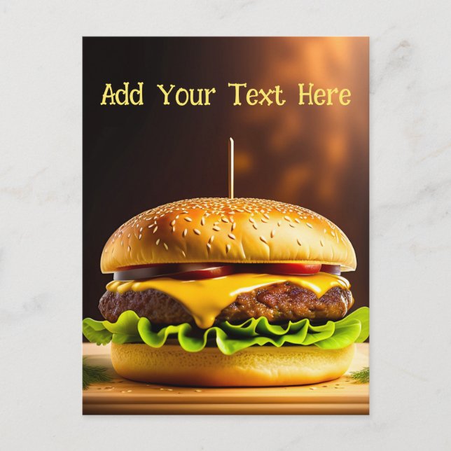 Personalised Hamburger - Postcard (Front)