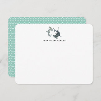 Personalised Hammerhead Shark Note Cards
