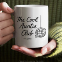 Personalised Hand Drawn Cool Auntie Sister Gift