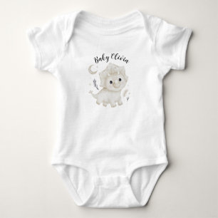 Personalised Hand-Drawn Dinosaur Baby Bodysuit