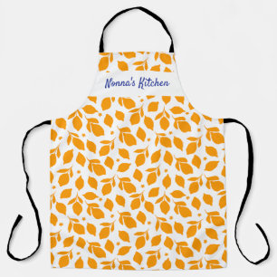 Personalised Hand Drawn Italian Yellow Lemons Apron
