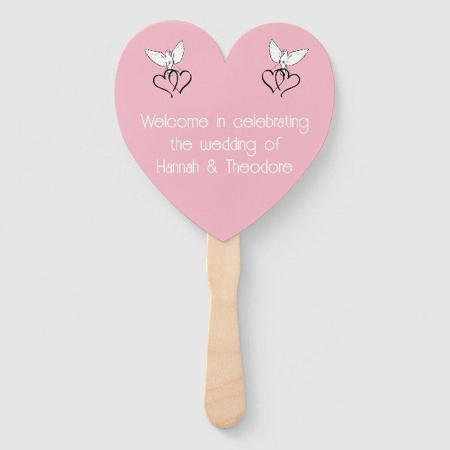 Personalised Hand Fan - Wedding Keepsake (Front)