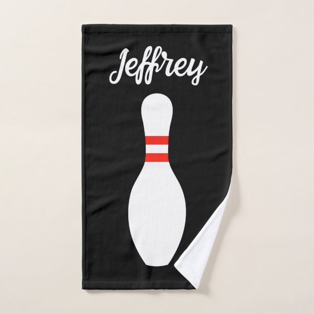 Personalised hand towel for bowling fans (Hand Towel)