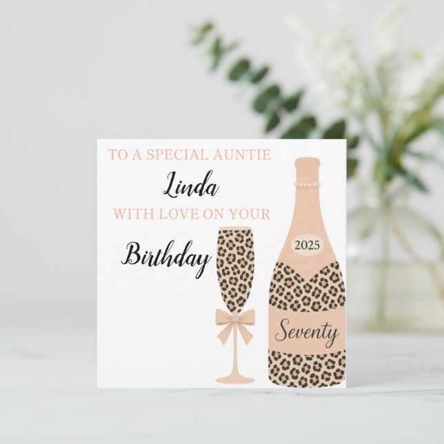 Personalised Handmade Birthday Card (Standing Front)