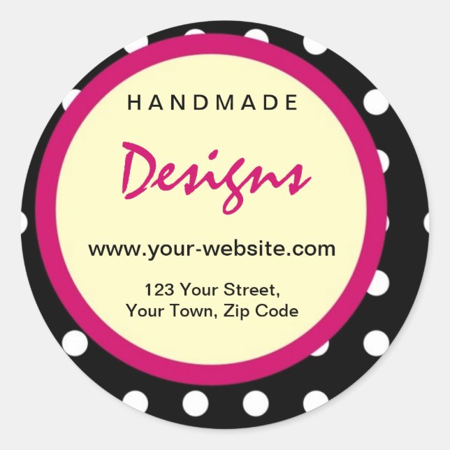 Personalised Handmade By Stickers (Front)