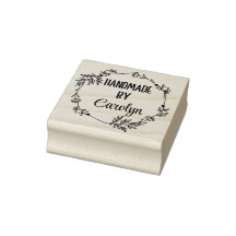 Personalised "Handmade By" Wood Stamp