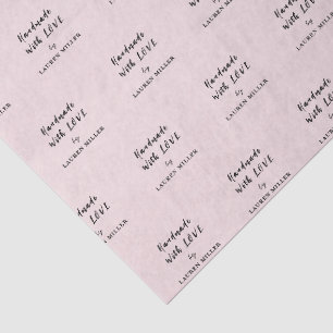 Personalised Handmade with Love Pale Pink Tissue Paper
