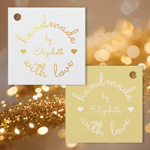 Personalised Handmade with Love Small Business Favour Tags