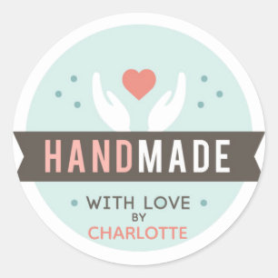 Personalised Handmade with Love Sticker