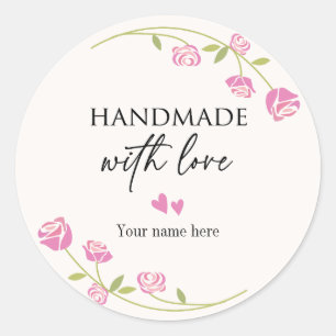 Personalised Handmade with love sticker