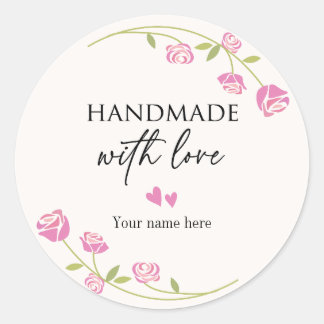 Personalised Handmade with love sticker