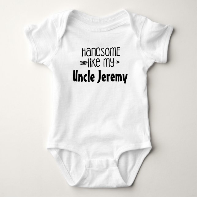 Personalised "Handsome Like My" Baby Bodysuit (Front)