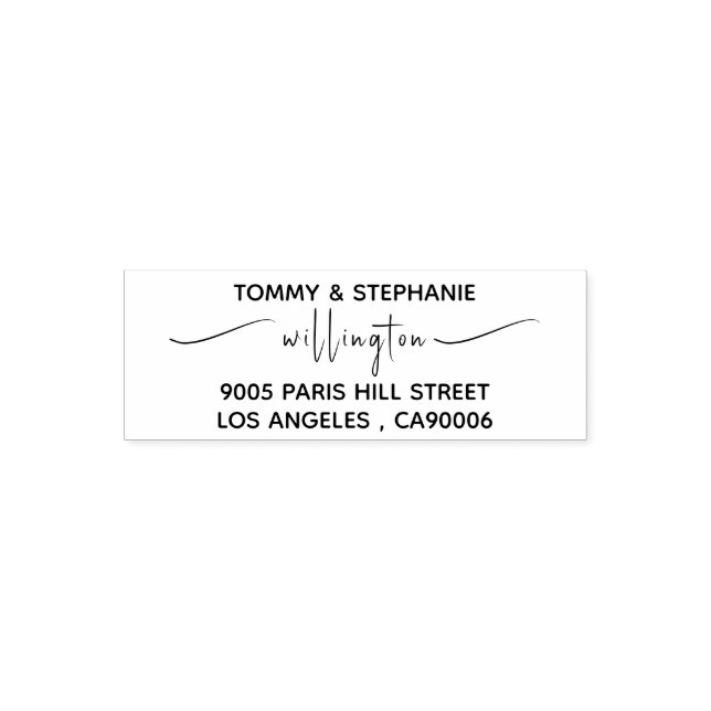 Personalised Handwriting Return Address Name Self-inking Stamp (Design)