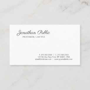 Personalised Handwriting Script Modern Simple Business Card