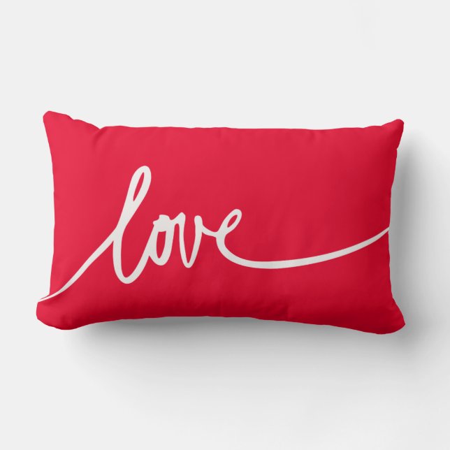 Personalised Handwritten Script Love Throw Pillow (Front)