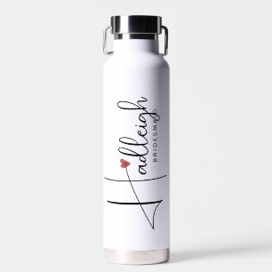 Personalised Handwritten Script Name Bridesmaid  Water Bottle