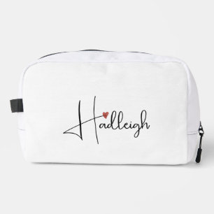 Personalised Handwritten Script Name  Dopp Kit