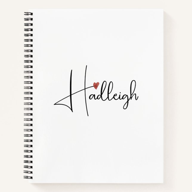 Personalised Handwritten Script Name  Notebook (Front)