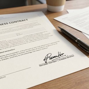 Personalised Handwritten Signature and Job Title Self-inking Stamp