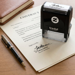 Personalised Handwritten Signature and Job Title Self-inking Stamp