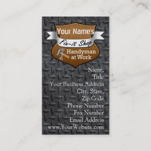 Personalised Handyman Fix-It Custom Name Business Card