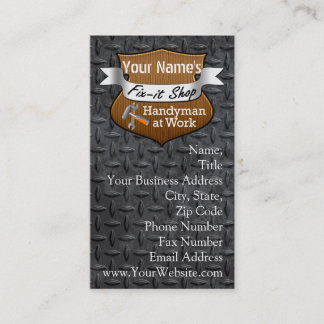 Personalised Handyman Fix-It Custom Name Business Card