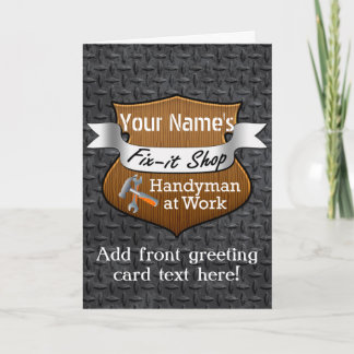 Personalised Handyman Fix-It Custom Name Card