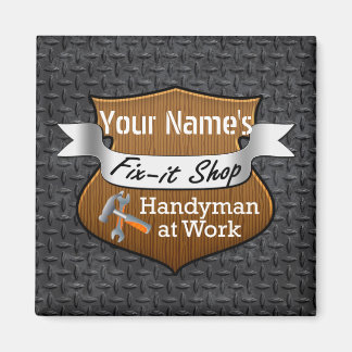 Personalised Handyman Fix-It Custom Name Magnet
