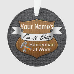 Personalised Handyman Fix-It Custom Name Ornament