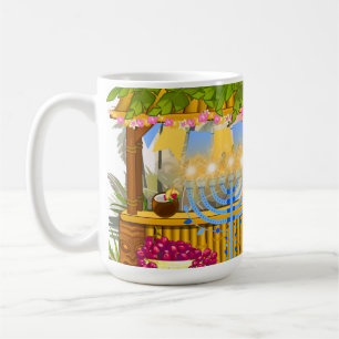 Personalised Hanukkah – Beach Theme Tiki Bar Coffee Mug