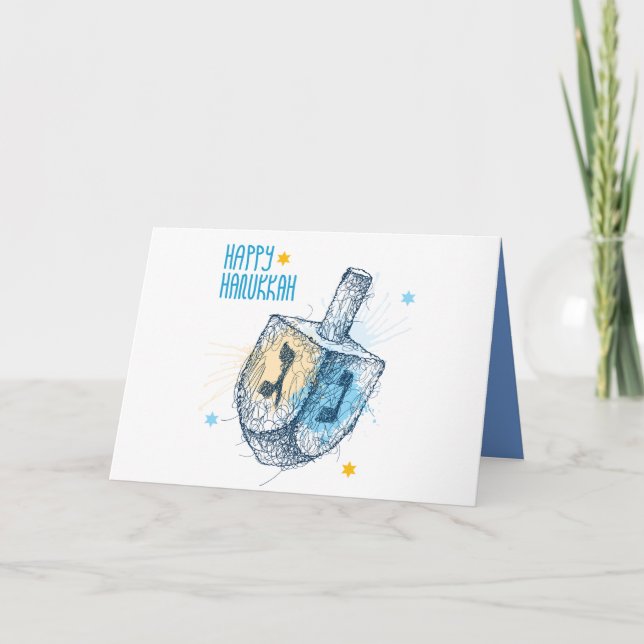 Personalised Hanukkah Greeting Cards - Judaica (Front)