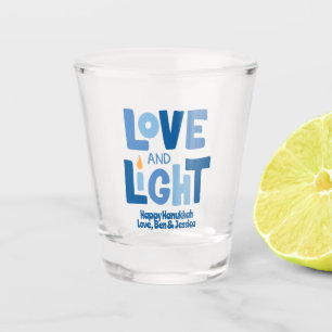 Personalised Hanukkah Love & Light Shot Glass