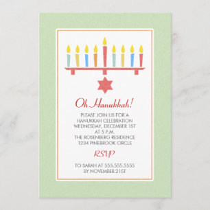 Personalised Hanukkah Party Invitations