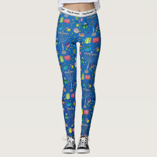 Personalised Hanukkah Pattern  Leggings