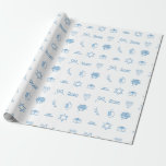 Personalised Hanukkah Preppy Sweet Wrapping Paper<br><div class="desc">Customise this sweet Hanukkah print for your little one.</div>